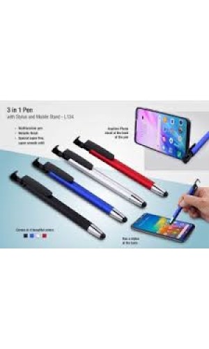 3 IN 1 PEN WITH STYLUS AND MOBILE STAND